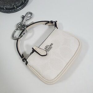 NWT Coach Mini Nolita Bag Charm In Signature Canvas